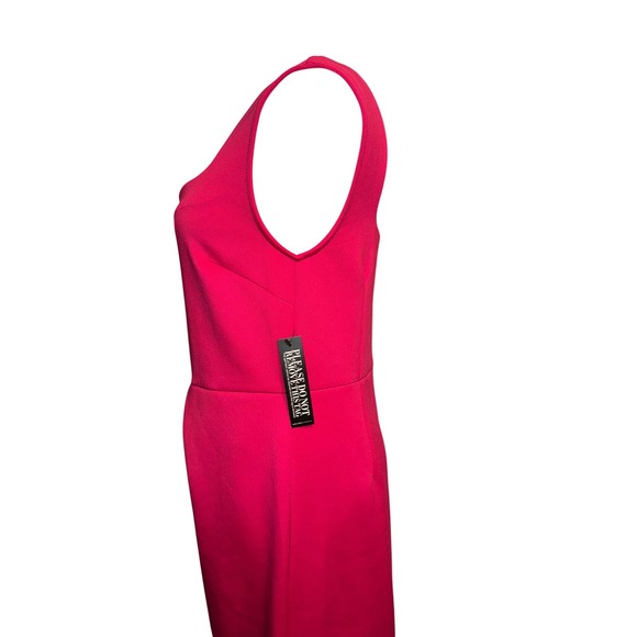 New York Company Stretch Sheath Dress Size 6 Pink Square Neck Sleeveless Zip NEW - Picture 4 of 9